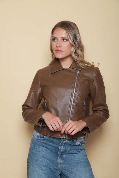 Campera Cartney Cruzada Eco Cuero GU78304