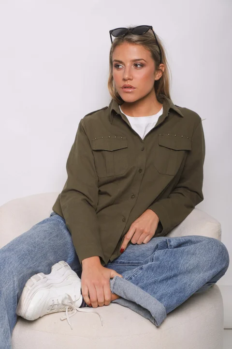  Camisa WANSEL Gabardina Bordada GU70284