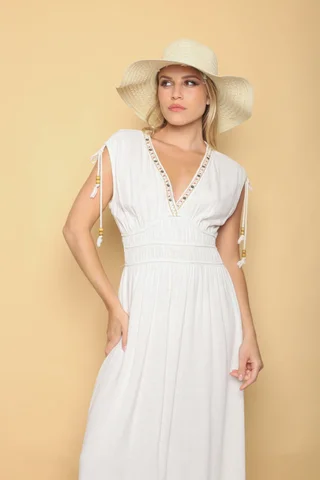 Vestido TAILAND lino GU0553 - Vista 4