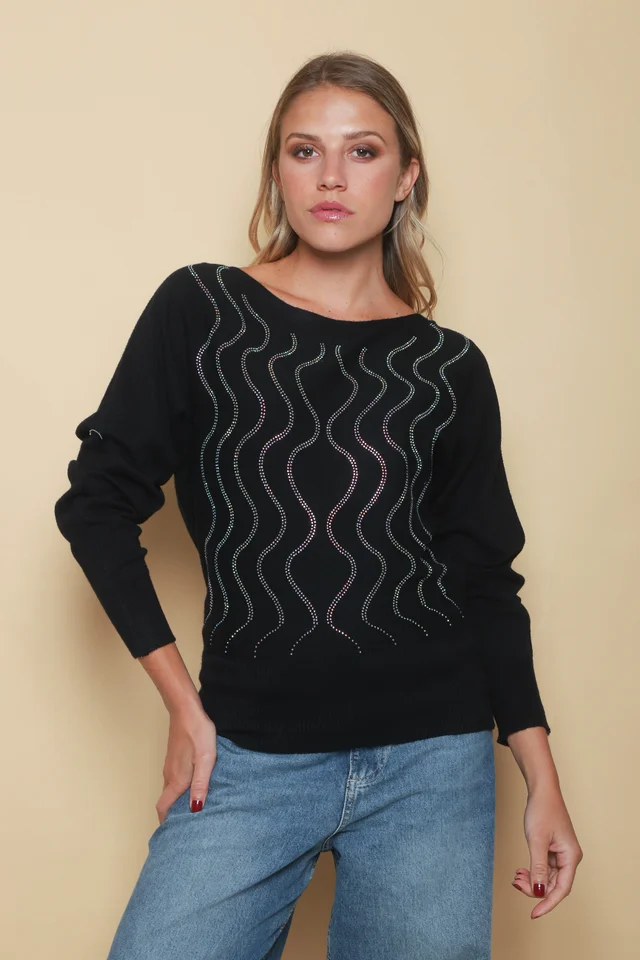 Sweater Vibes Bremer c/ Strass GU37120