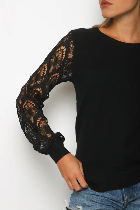 Sweater MELROUSE Bremer c/ Guipiur en mangas GUL600