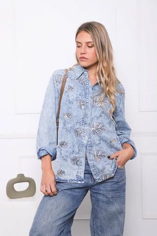 Camisa VINAH Jean Bordada GU278769 - Vista 4