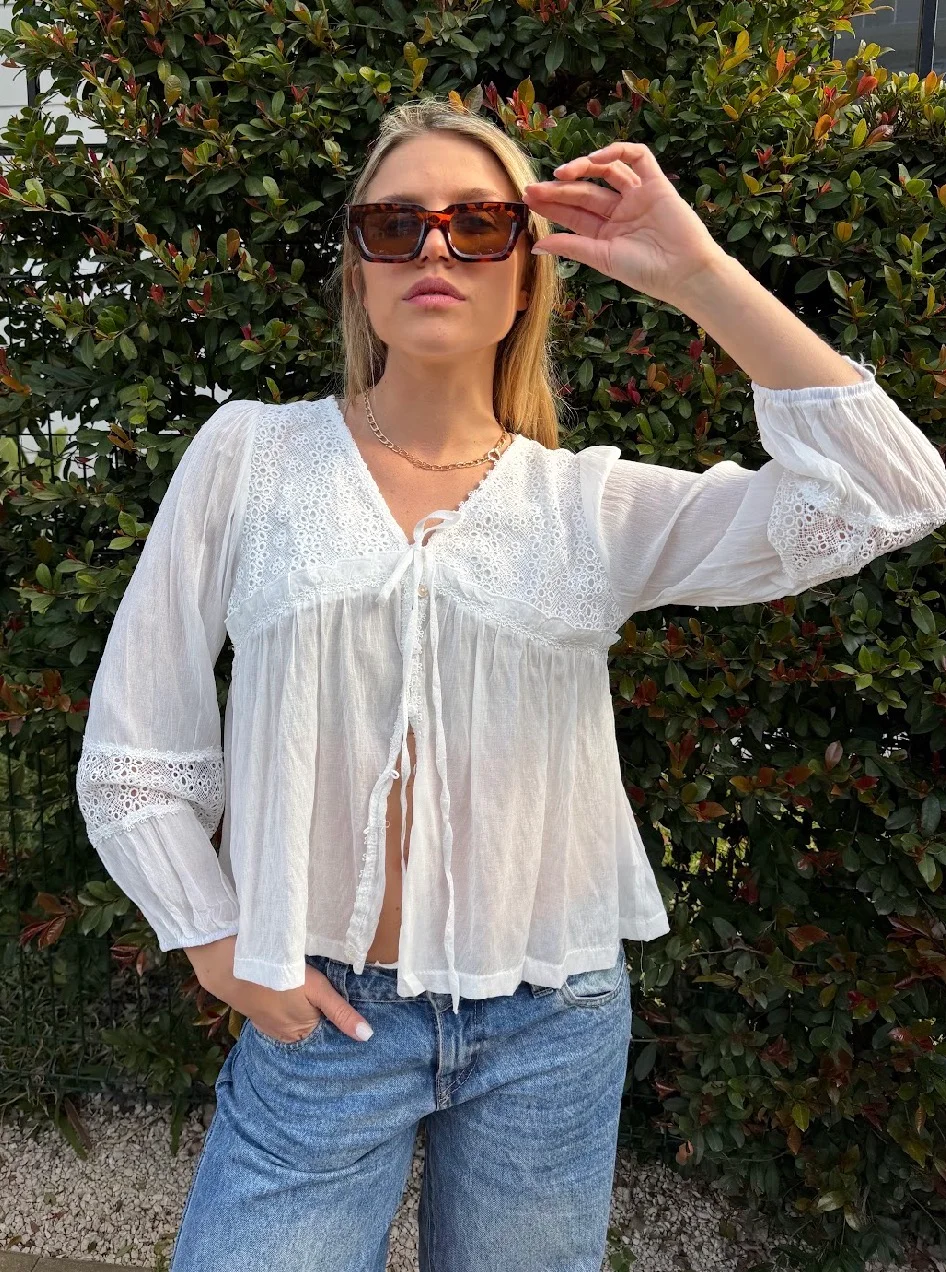 Blusa ROCKET Con Broderie  GU70123