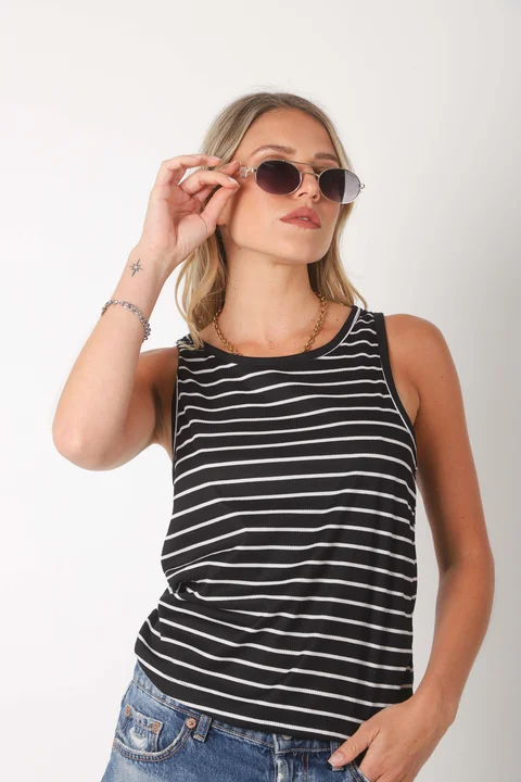 Musculosa RAVE MORLEY RAYADA