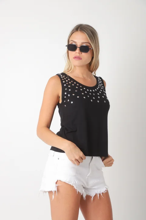 Musculosa Creppe FREURS c/ Tachas
