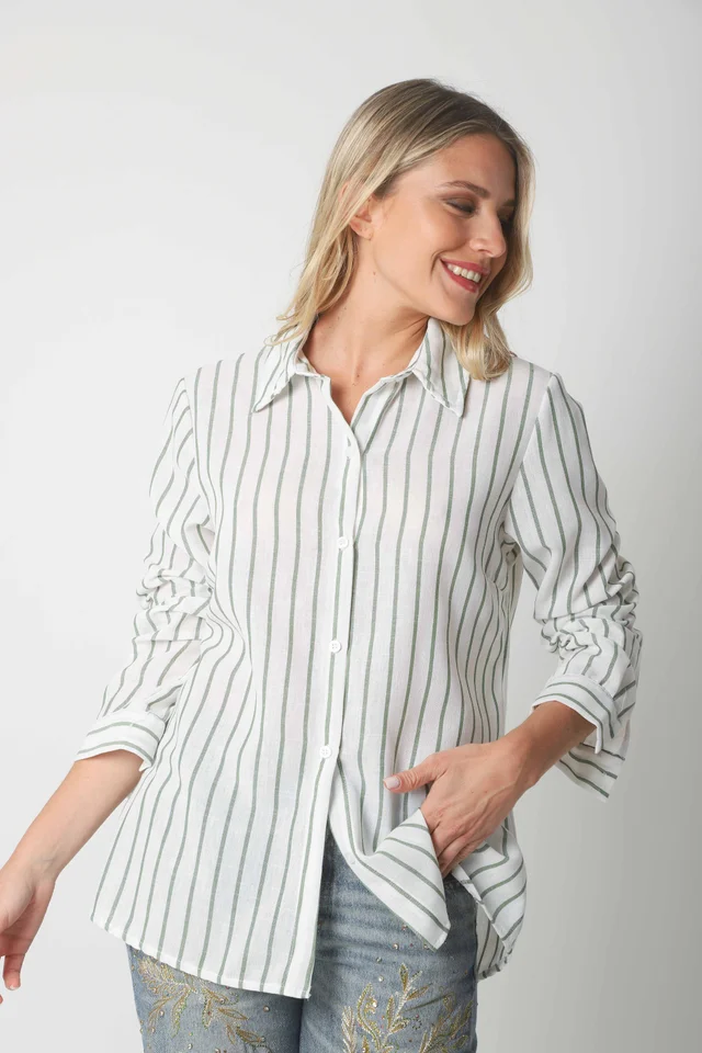 Camisa BELE Lino Rayada