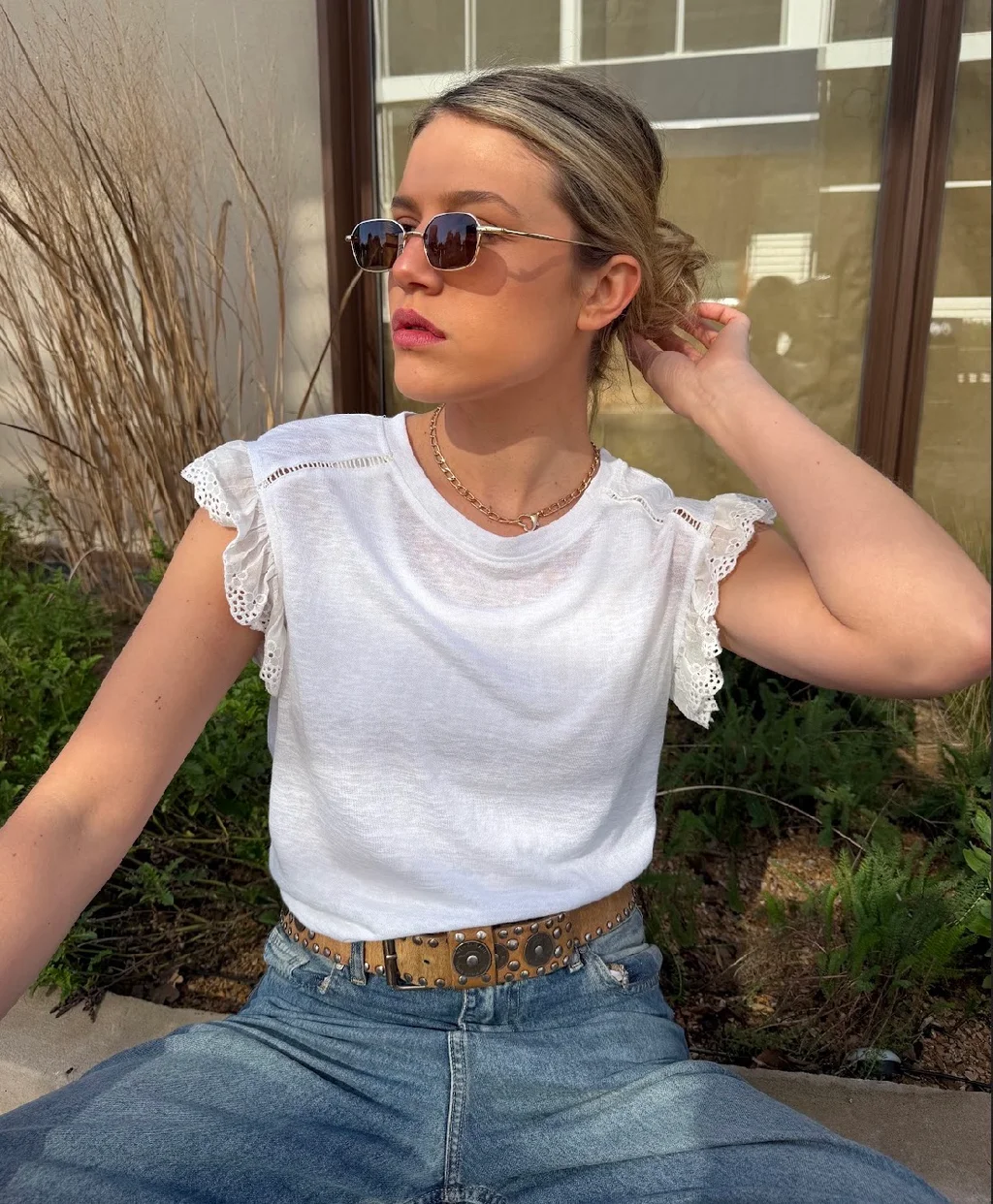 Remera RITA Hilo con Volado GU6267