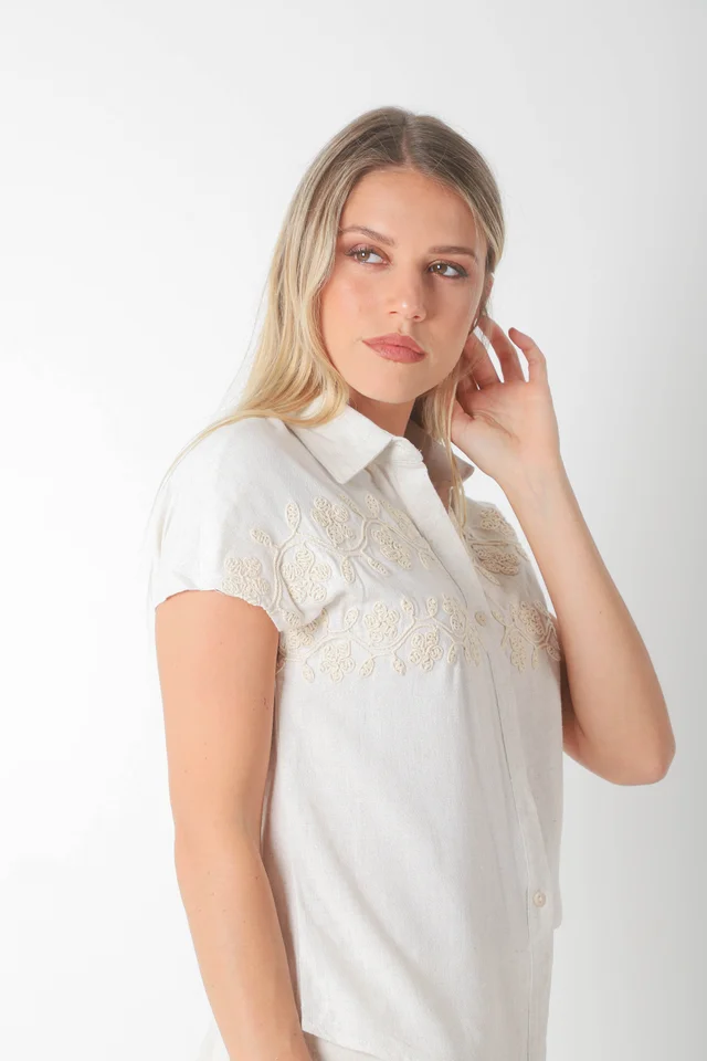 Conjunto GINEVA LINO C/Bordado GUK70152/70153