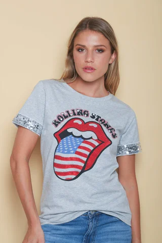 Remera ROLLING Brillos y Lentejuelas GU15802 - Vista 1