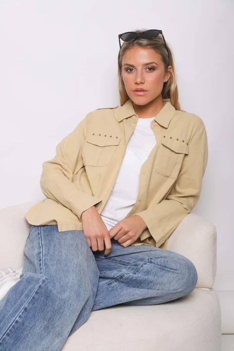  Camisa WANSEL Gabardina Bordada GU70284