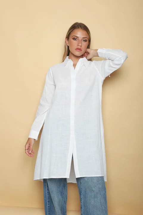 Camisa Larga Blady Lino GUK70094