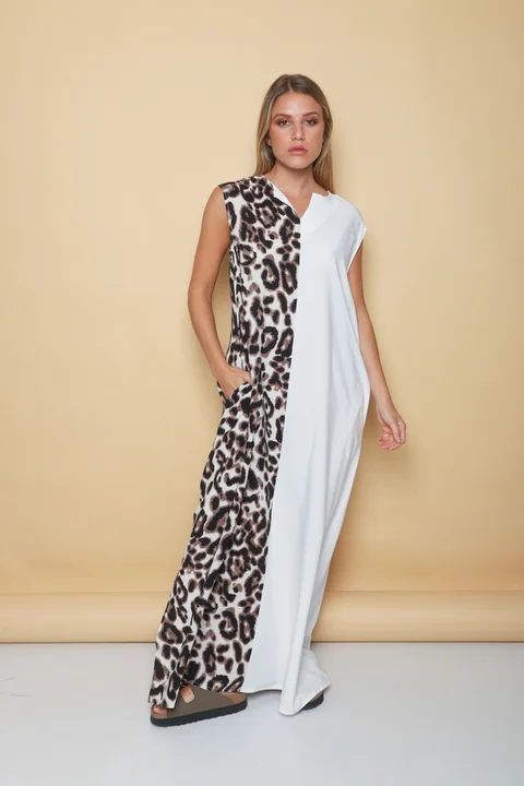 Vestido MITAD PRINT GU245