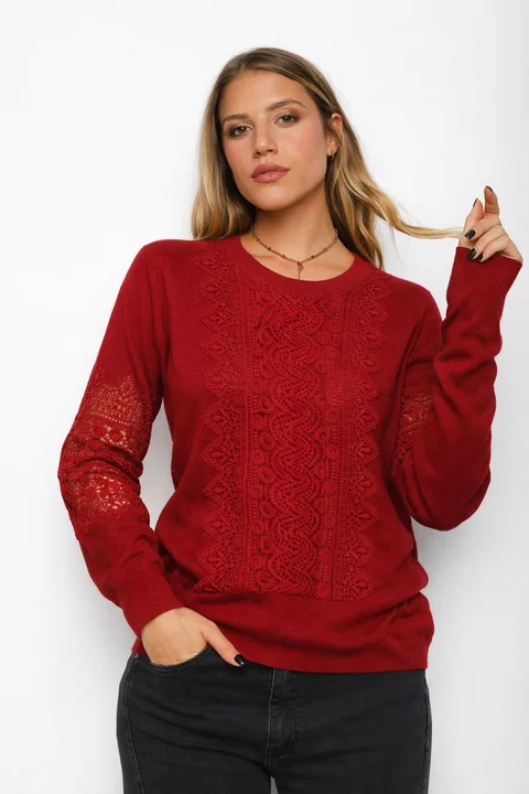 Sweater SASHA Bremer Bordado y Calado GUL655