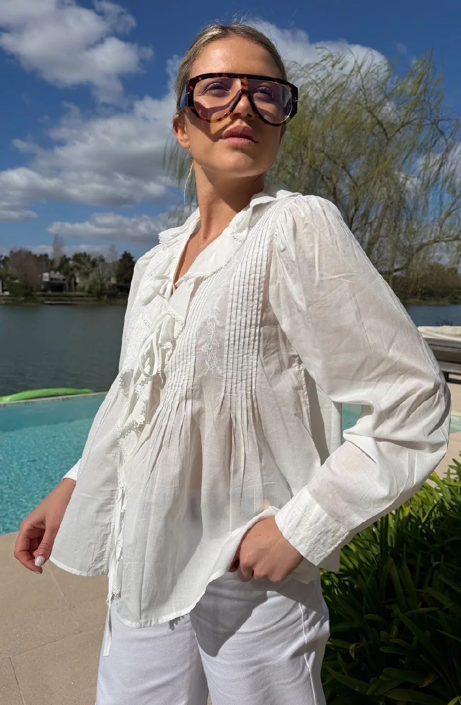 Camisa CARLY Con Volado GU70257
