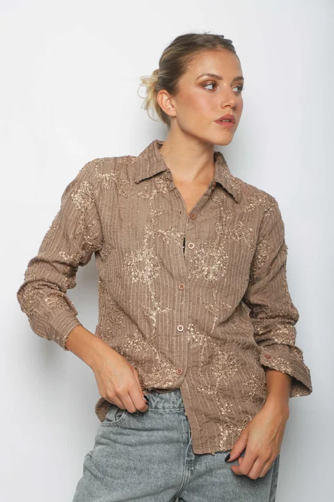 Camisa VITRE BORDADA GU5233
