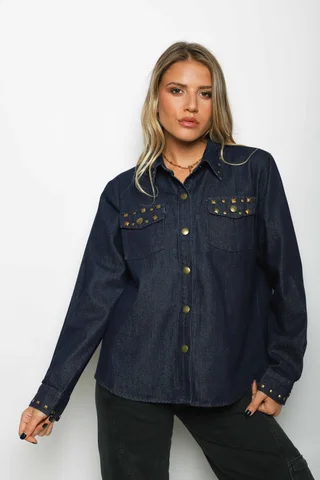 Camisa JEAN SUSAN C/Tachas GU70275 - Vista 1