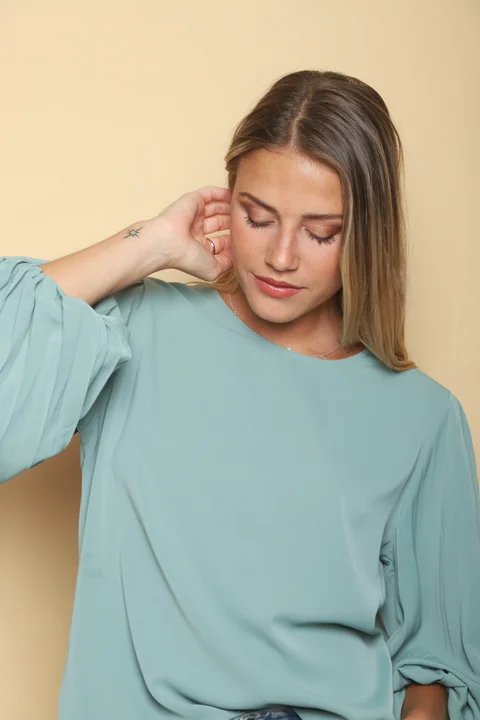 Camisola CHELSEA c/ Manga Larga Ancha Plizada GU0340