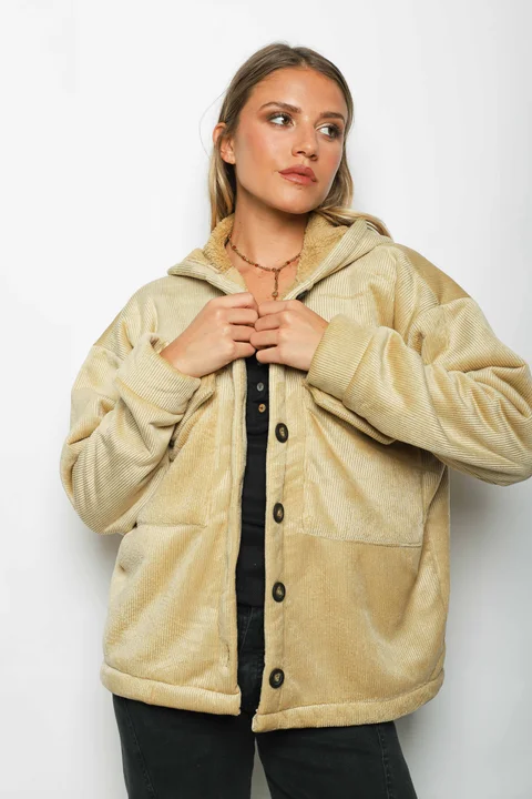 Saco GENEVA Corderoy Con Piel Adentro