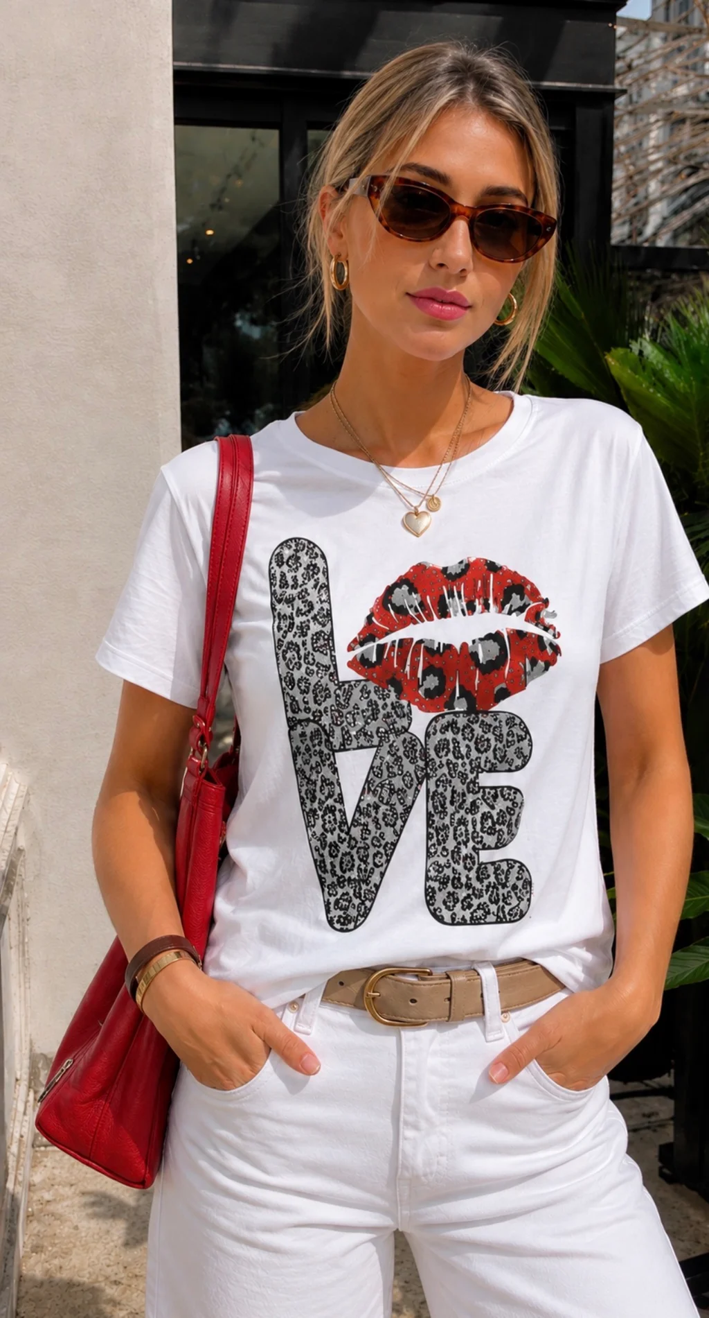 Remera LOVE PRINT c/strass GU7487