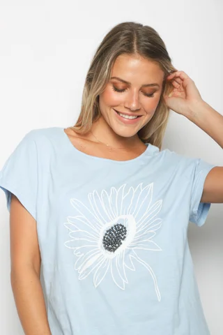 Blusa SUASI Lino c/ Piedras GU70104 - Vista 3