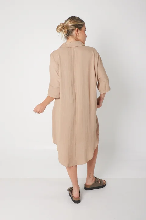 Vestido KAISER de Lino c/ Botones GU0333