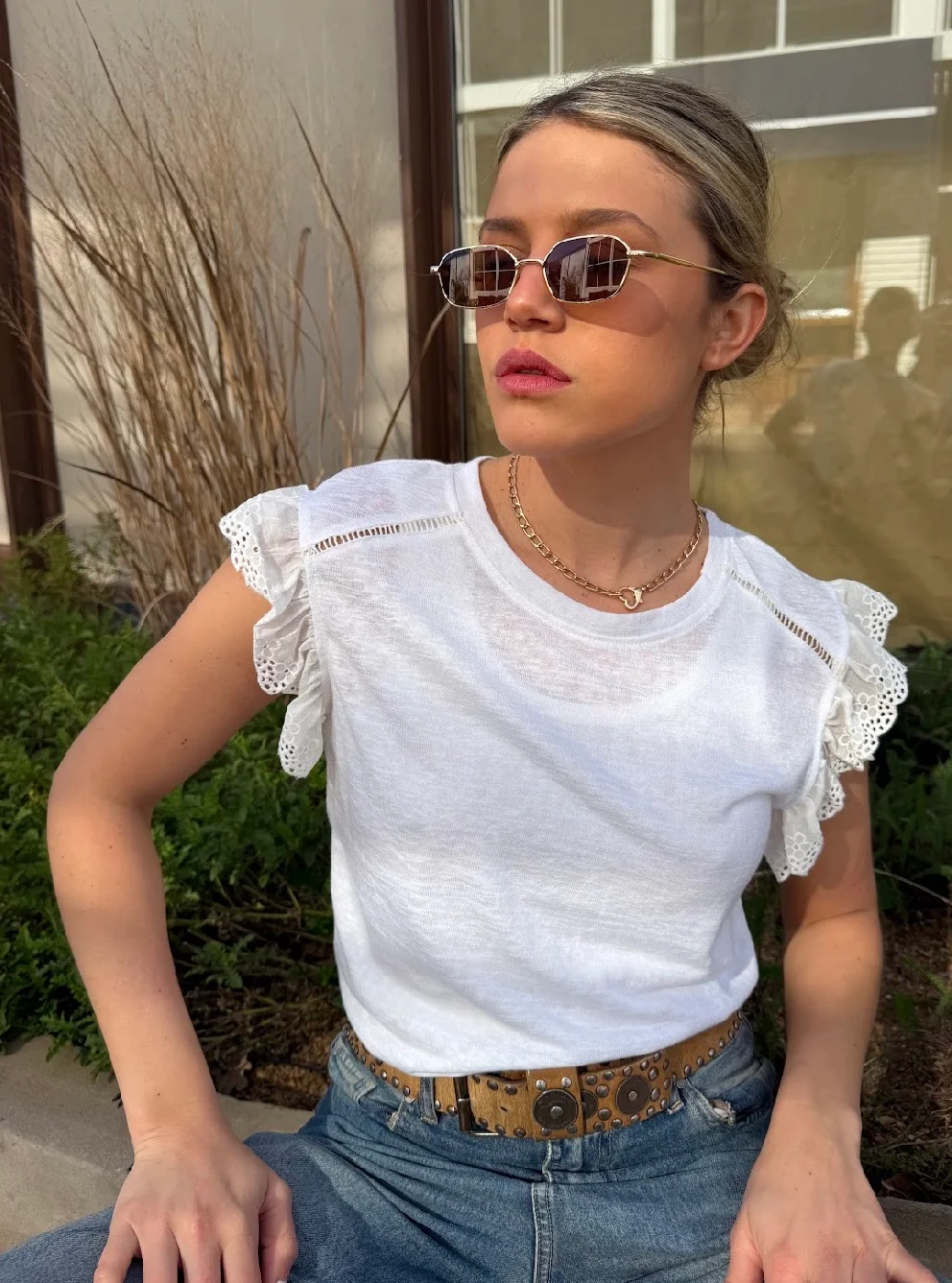 Remera RITA Hilo con Volado GU6267