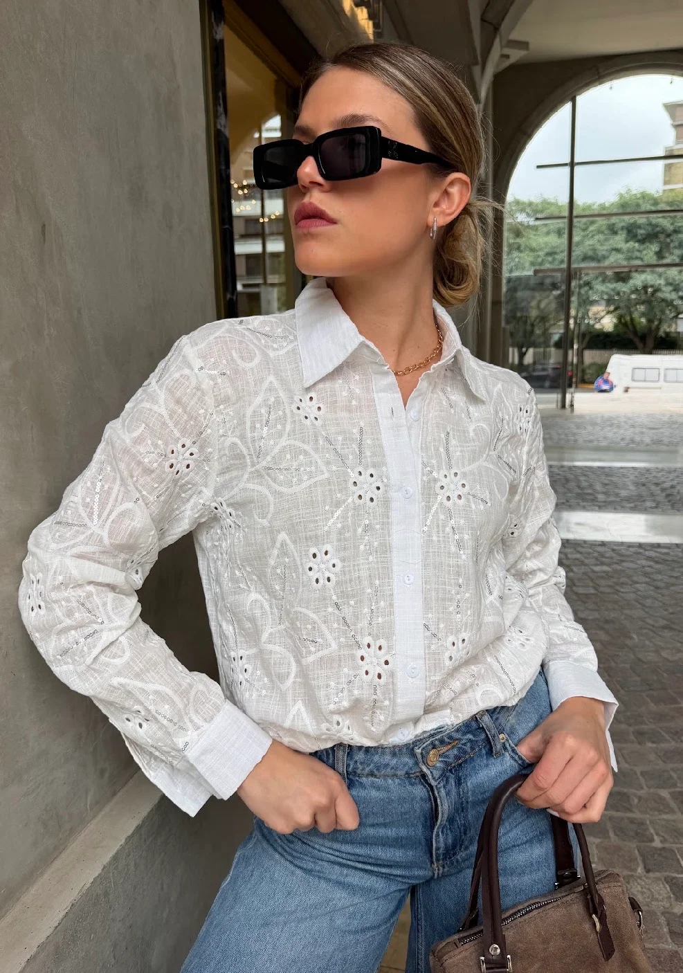 Camisa WANER Lino Bordada GU70237