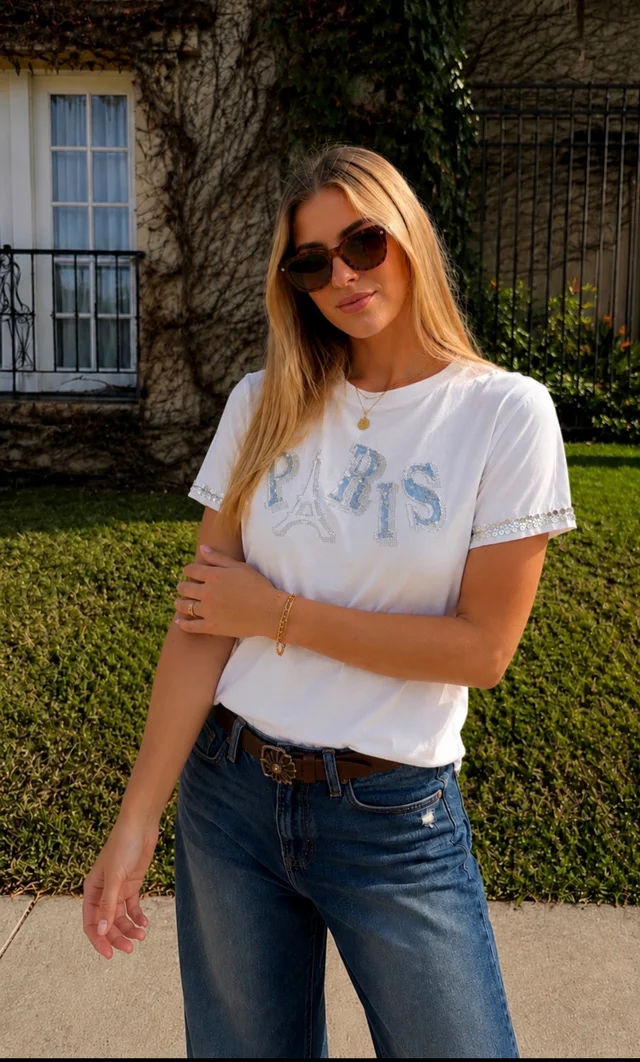 Remera Paris Brillos GU36104