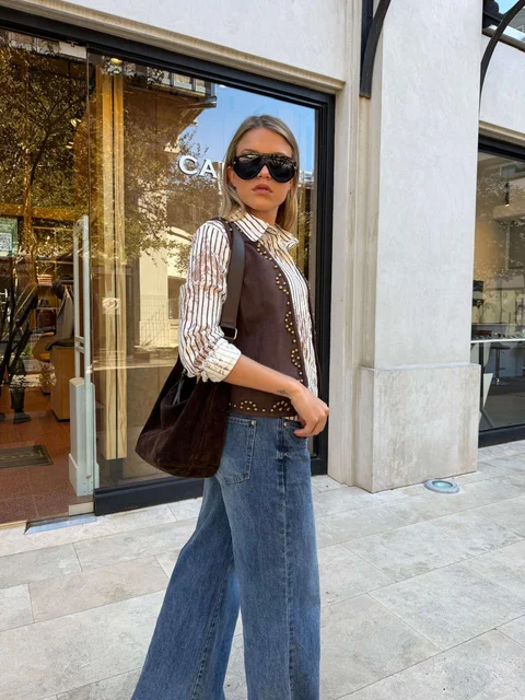 Chaleco RAWSON Gamuza Tachas GU70278