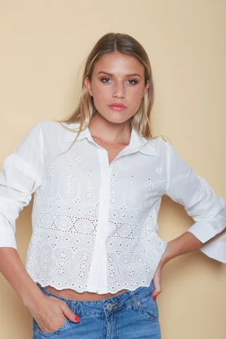 Camisa Enjoy Broderie GUK70038 - Vista 1