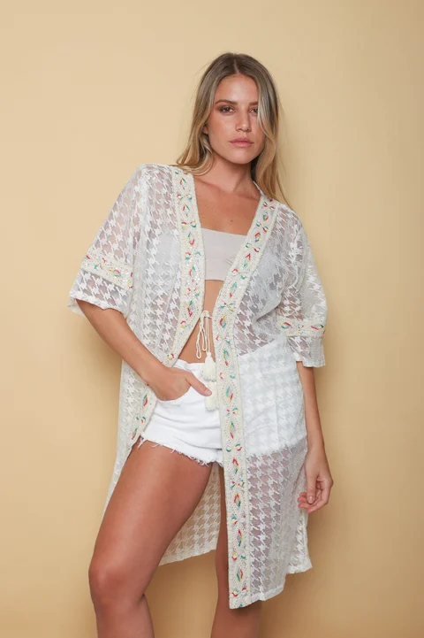 Kimono Encaje Black Munnar GU1469