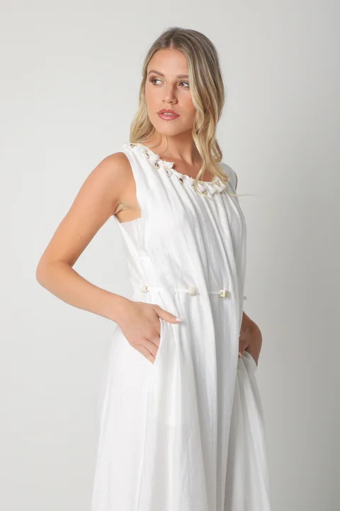 Vestido CARIBEAN Bambula Crep Tiras con Yute GUK70178