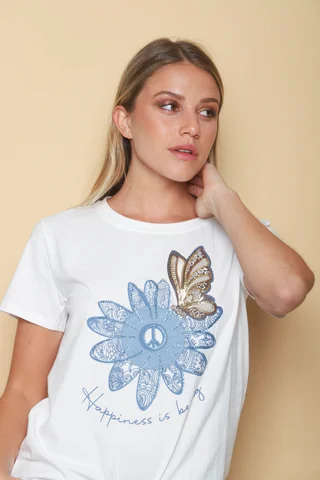 Remera HAPPINESS Bordada GU5093 - Vista 5