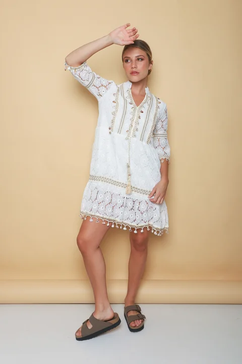 Vestido VELMONT Encaje Forrado GUK70209