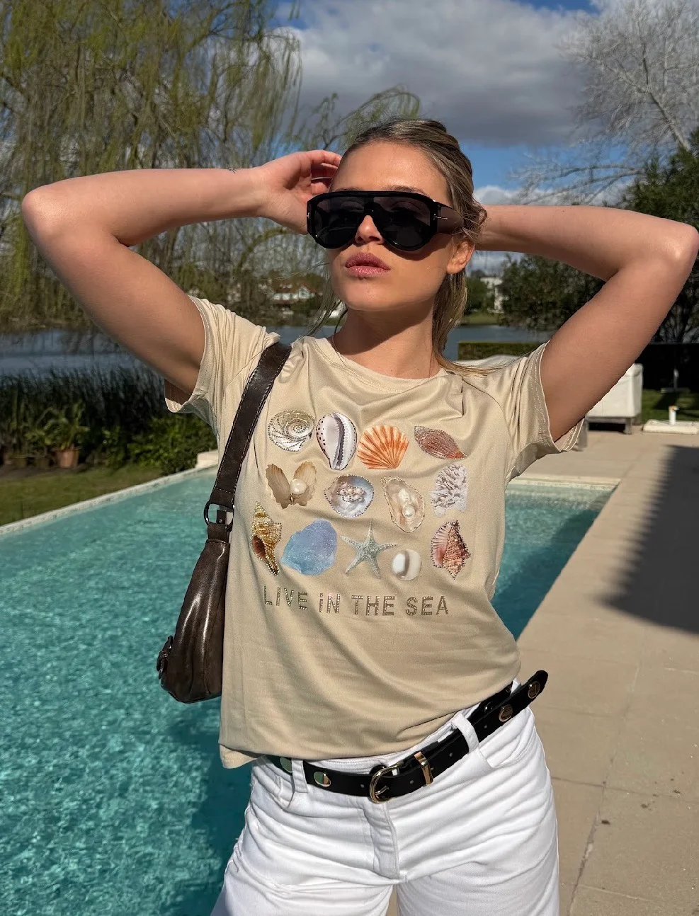 Remera LIVE IN THE SEA  GU336793