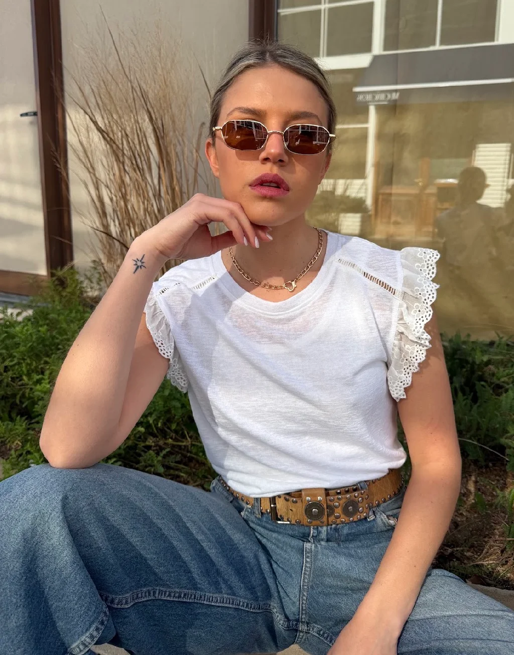 Remera RITA Hilo con Volado GU6267
