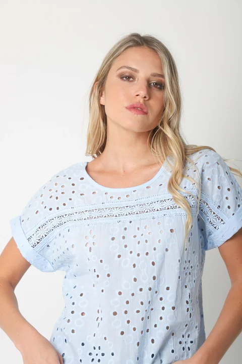 Blusa NADINE Broderie Bordada GUK70203