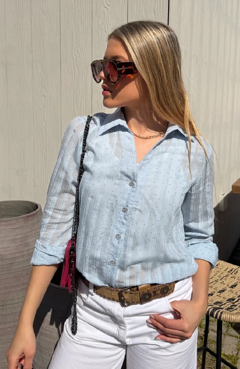 Camisa MARVI con Guardas con Strass GUK70241