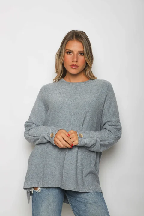 Sweater BIRMANA Largo Bremer con Botones GUL808