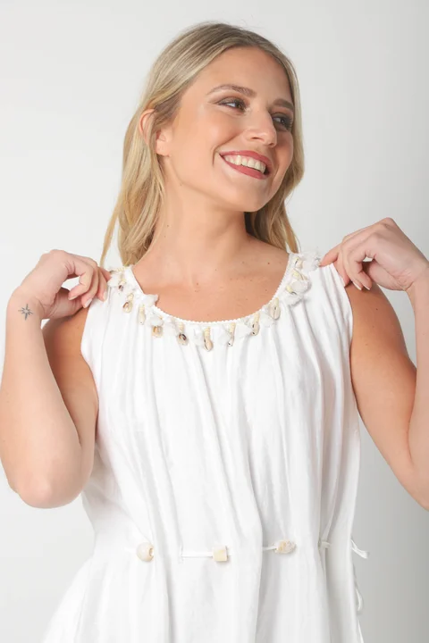 Vestido CARIBEAN Bambula Crep Tiras con Yute GUK70178