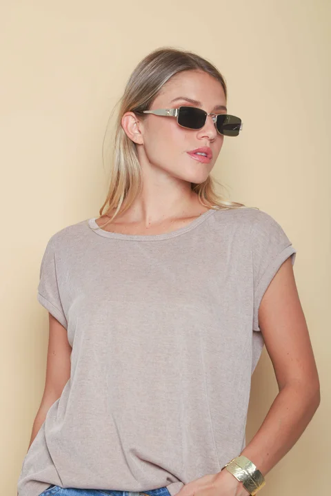 Remera Dana Hilo Flame con Lurex