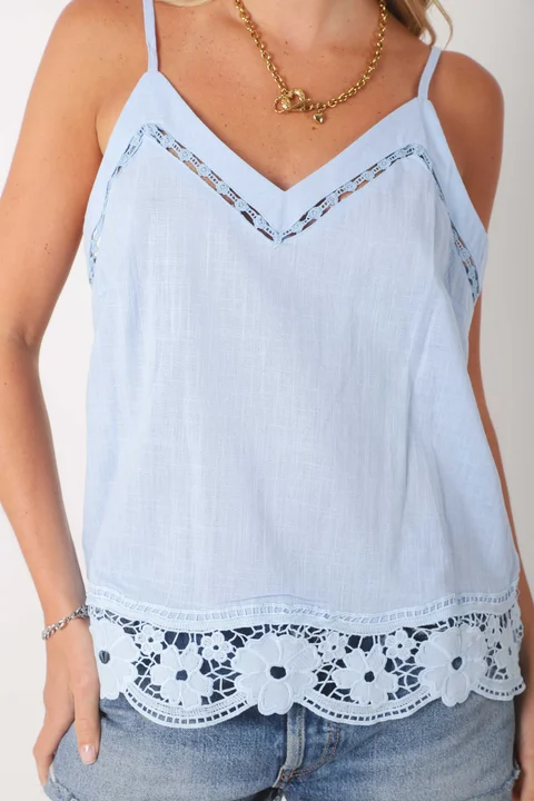 Musculosa JERI Lino bordada GU0537