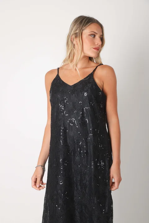 Vestido DREAMS encaje y lentejuelas GUK70177