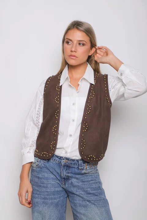 Chaleco RAWSON Gamuza Tachas GU70278