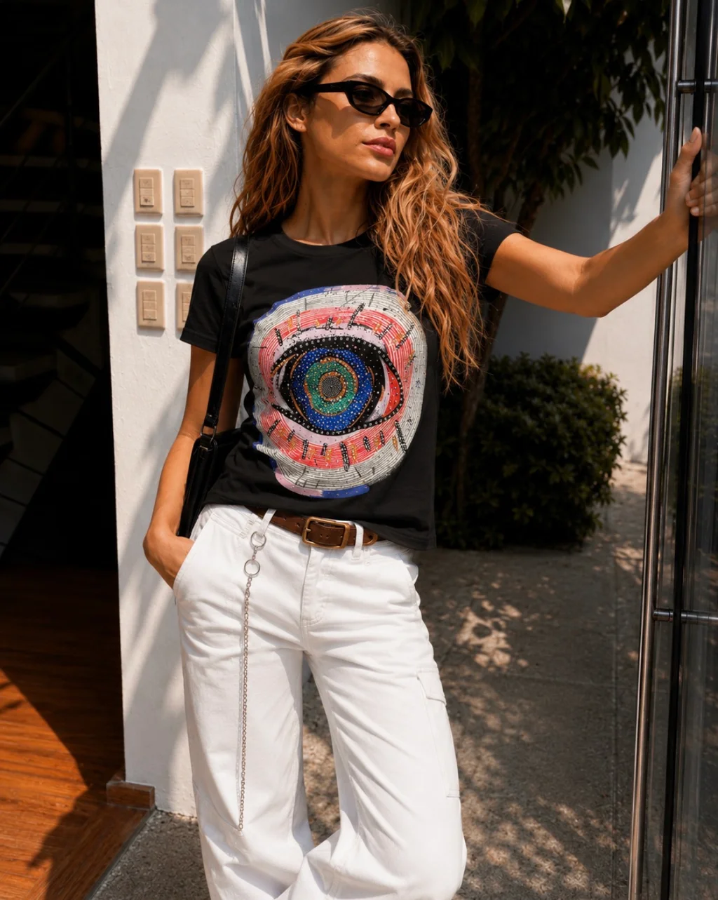 Remera OJO GOTICO c/ Brillos GU7483