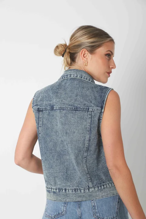 Chaleco Jean LIBI c/ Tachas GUK70102