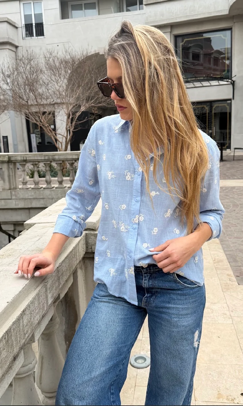 Camisa ROSMARY Lino Bordada GU70242