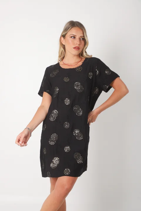 Vestido REGAZZA Lino c/bordado GUCH3013