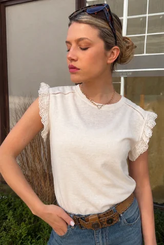 Remera RITA Hilo con Volado GU6267 - Vista 3