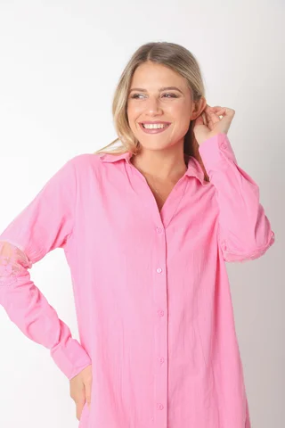 Vestido Lino Canberra con Tull Colours GUK4004 - Vista 3